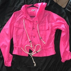 NWOT pink wind breaker